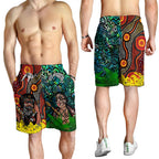 Australia Aboriginal Kangaroo Combine New Zealand Maori Kiwi Bird Men Short - LT2