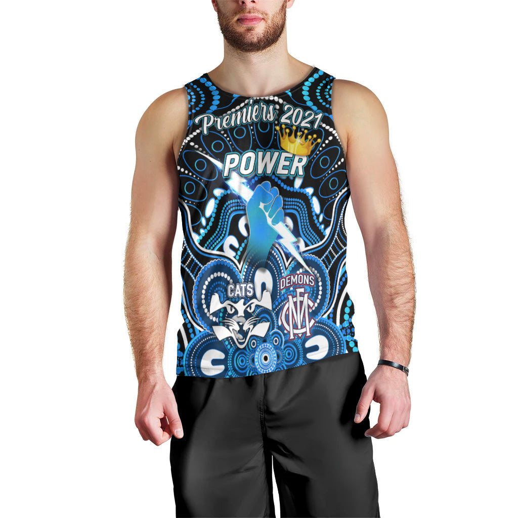 port-adelaide-power-indigenous-men-tank-top-football-2021-premiers-the-king