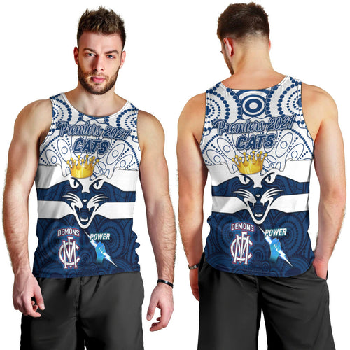 geelong-cats-indigenous-men-tank-top-football-2021-premiers-the-king