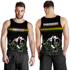 Black Panthers Rugby League Aboriginal Men Tank Top - LT2