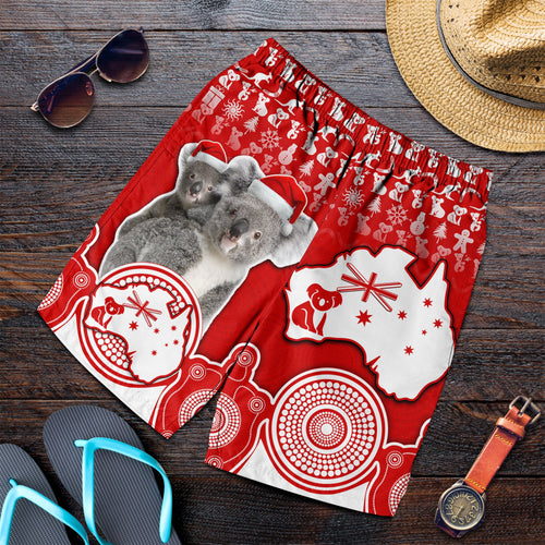 australian-koala-christmas-vibe-with-aboriginal-dot-painting-style-no1-men-shorts