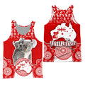 custom-personalised-australian-koala-christmas-vibe-with-aboriginal-dot-painting-style-no1-men-tanktop