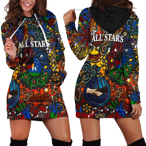 Indigenous All Stars Hoodie Dress 2022 NAIDOC Week LT8 - Vibe Hoodie