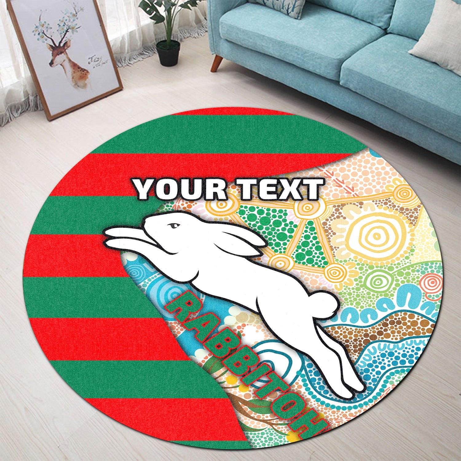 custom-personalised-rabbitohs-round-carpet-aboriginal-sport-style-lt16