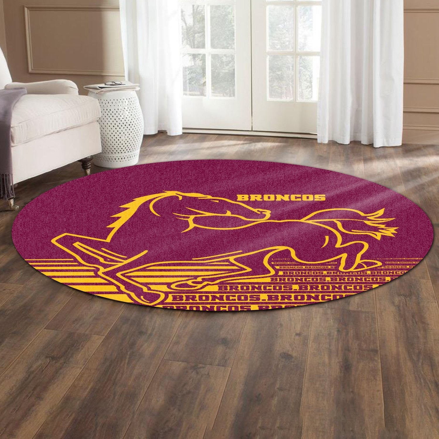 broncos-round-carpet-typography-style-version-special