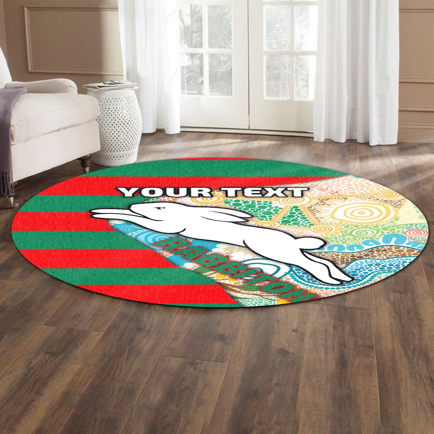 custom-personalised-rabbitohs-round-carpet-aboriginal-sport-style-lt16