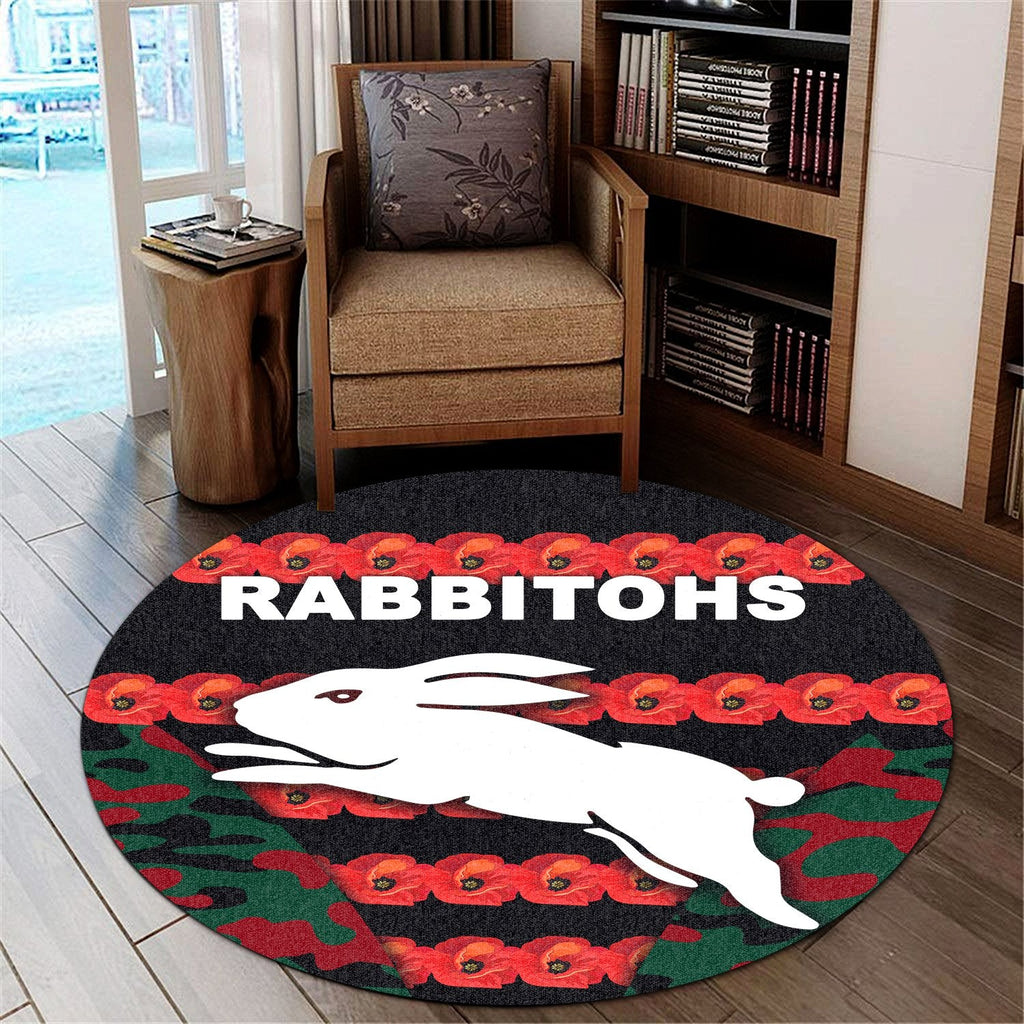 south-sydney-rabbitohs-round-carpet-anzac-day-poppy-flower-vibes-1