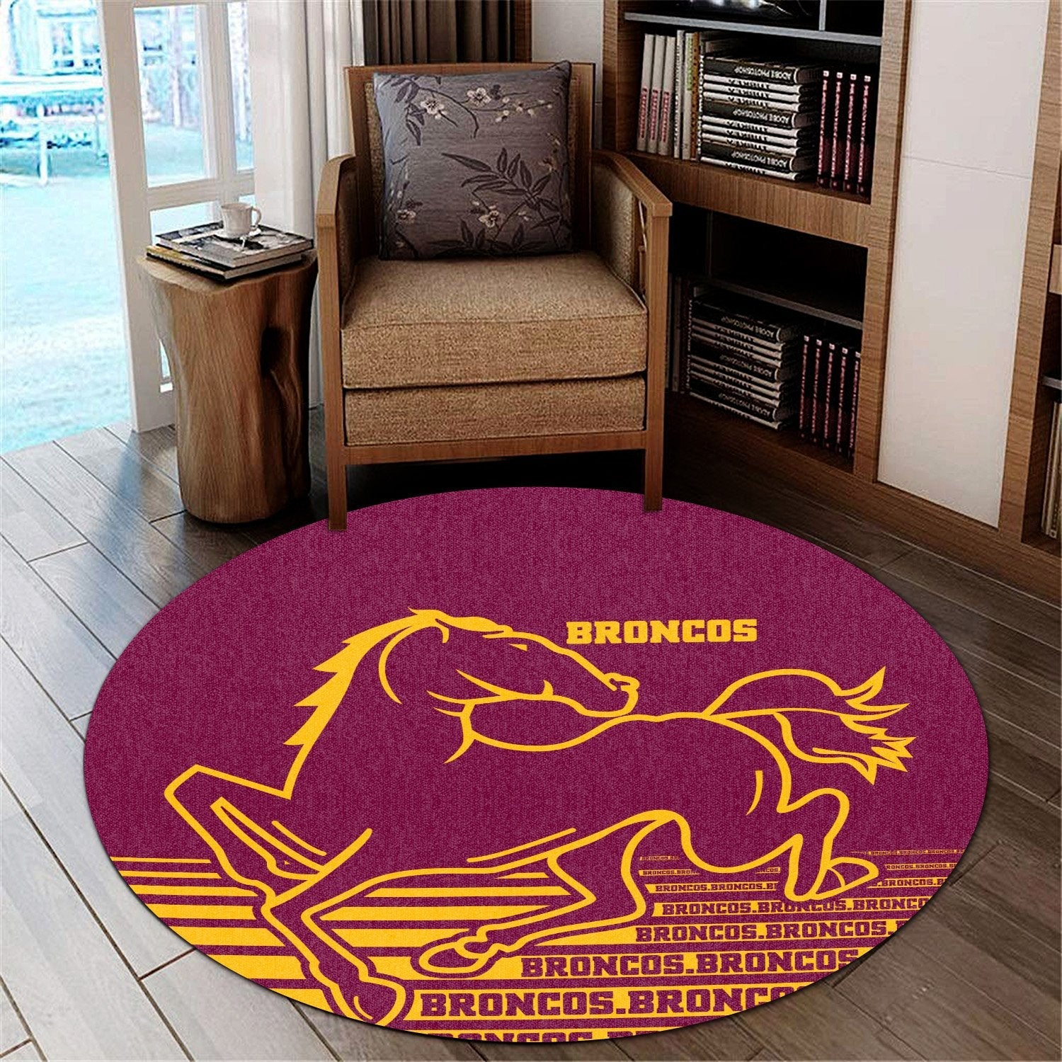 broncos-round-carpet-typography-style-version-special