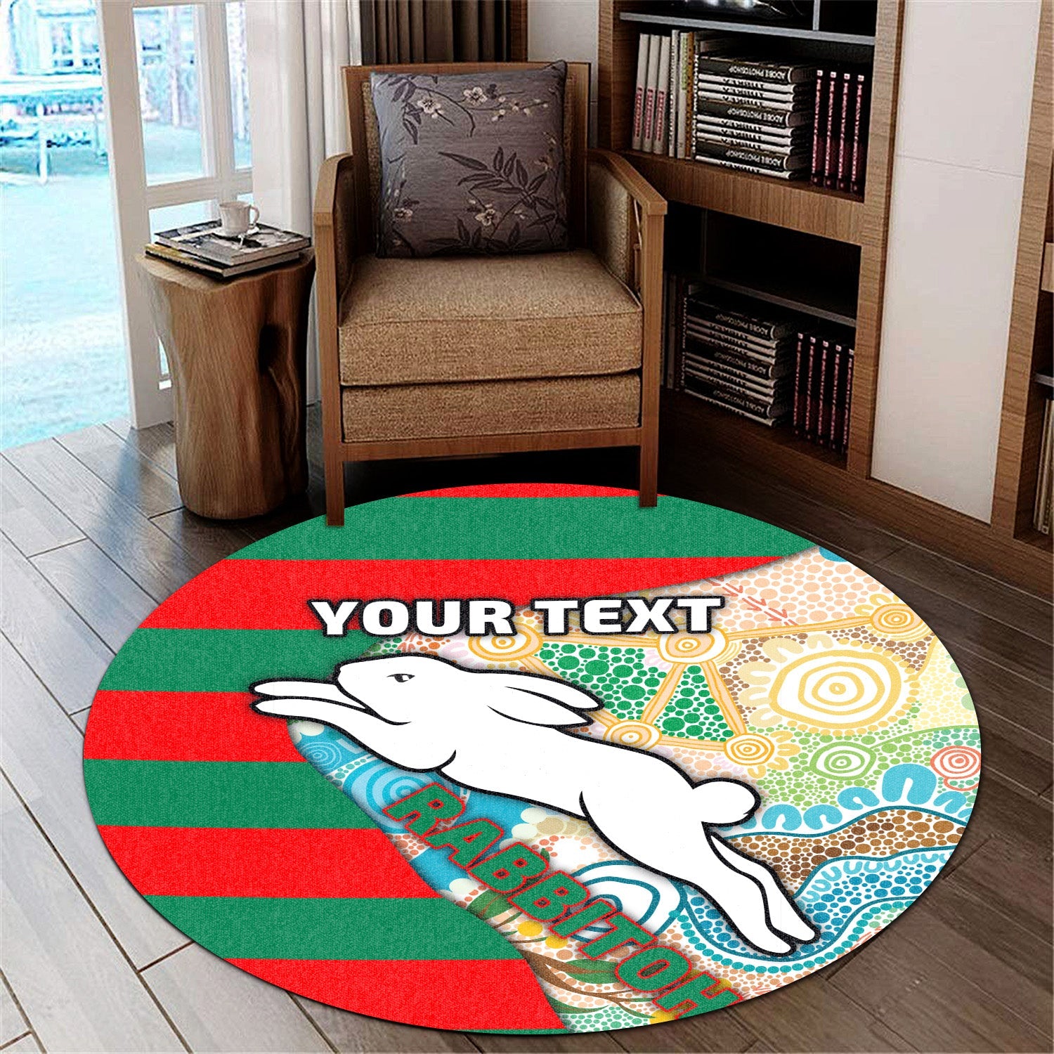 custom-personalised-rabbitohs-round-carpet-aboriginal-sport-style-lt16