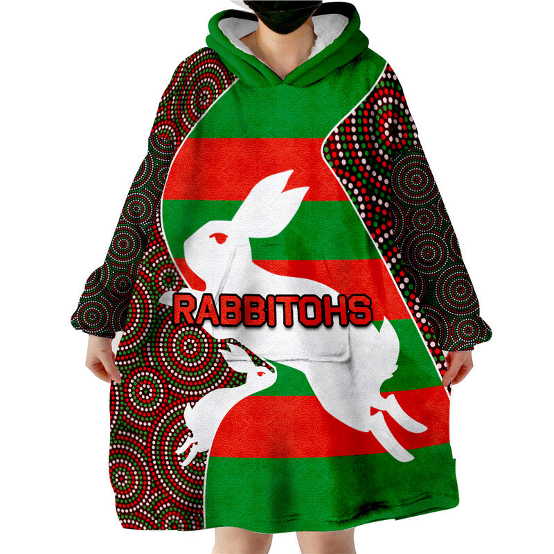 rabbitohs-rugby-wearable-blanket-hoodie-aboriginal-circle