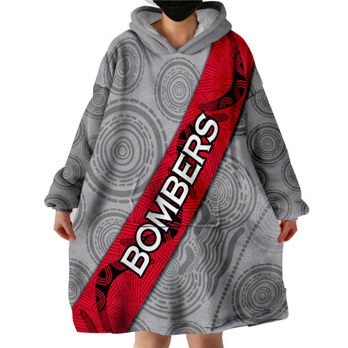 australian-football-league-bombers-wearable-blanket-hoodie-gray