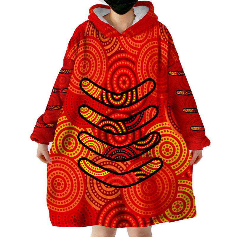 boomerang-aboriginal-dot-patterns-wearable-blanket-hoodie-red-style