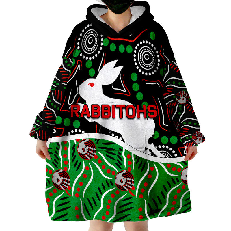 rabbitohs-rugby-wearable-blanket-hoodie-indigenous