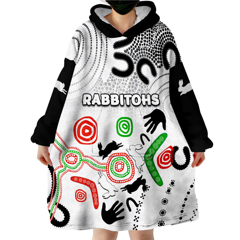 rabbitohs-rugby-wearable-blanket-hoodie-aboriginal-white-style