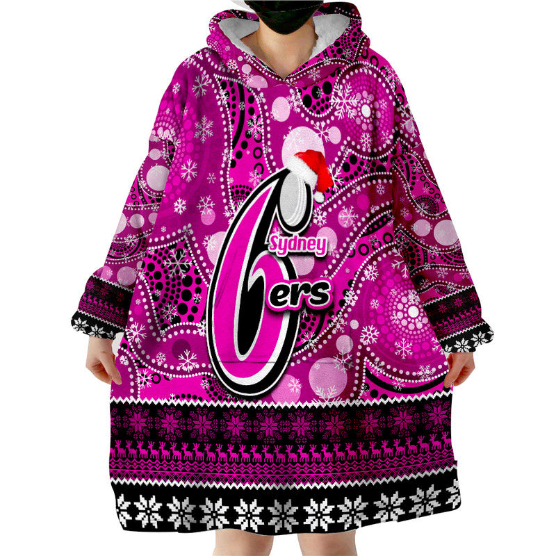 sydney-sixers-christmas-mix-aboriginal-wearable-blanket-hoodie