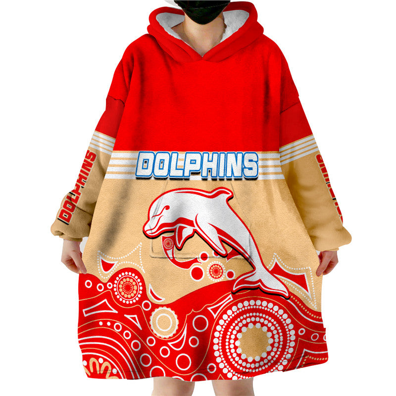 custom-personalised-dolphins-rugby-wearable-blanket-hoodie-aboriginal-simple
