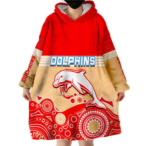custom-personalised-dolphins-rugby-wearable-blanket-hoodie-aboriginal-simple