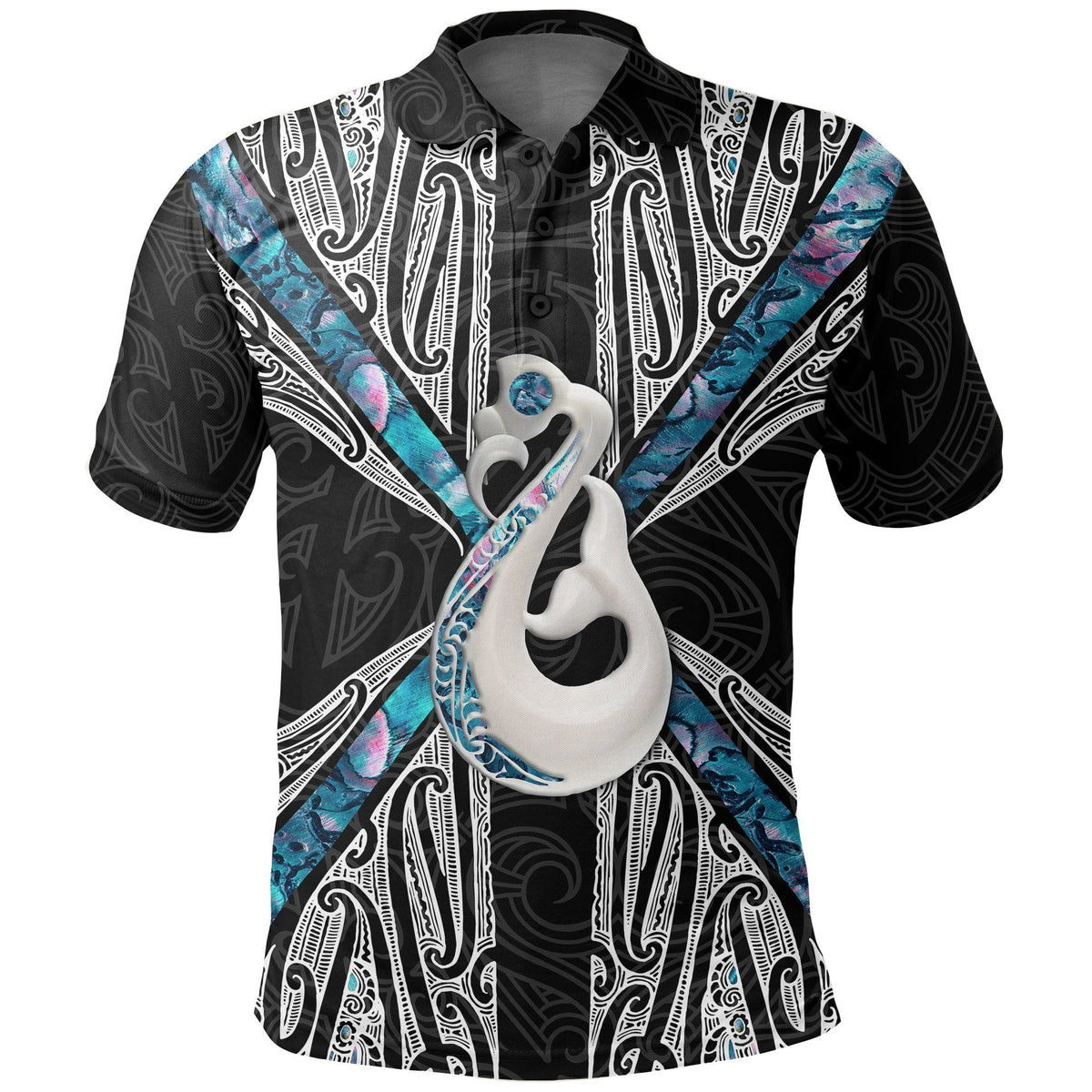 maori-moko-tattoo-polo-shirt-manaia-paua-shell-golf-shirts