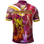 nrlw-broncos-rugby-polo-shirt-custom-rugby-ball-indigenous-aboriginal-broncos-women-polo-shirt