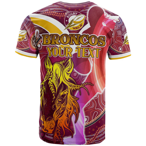 nrlw-broncos-rugby-t-shirt-custom-rugby-ball-indigenous-aboriginal-broncos-women-t-shirt
