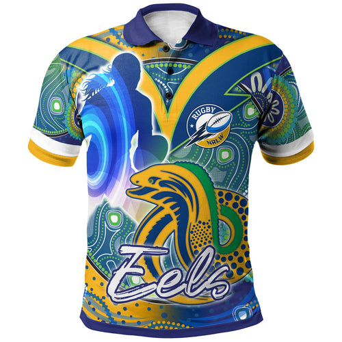 nrlw-eels-rugby-polo-shirt-custom-rugby-ball-indigenous-aboriginal-eels-women-polo-shirt