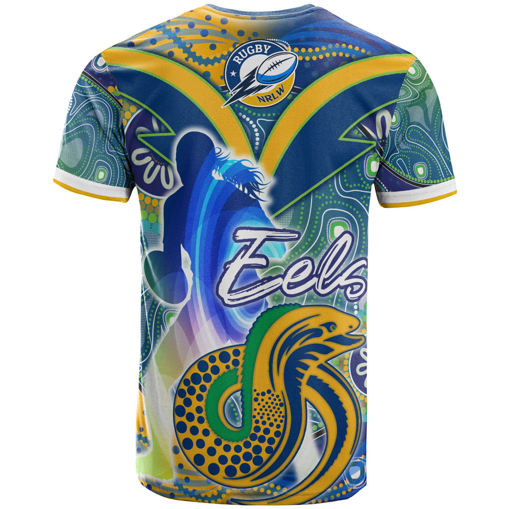 nrlw-eels-rugby-t-shirt-custom-rugby-ball-indigenous-aboriginal-eels-women-t-shirt