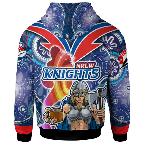 nrlw-knights-rugby-hoodie-custom-rugby-ball-indigenous-aboriginal-knights-women-hoodie