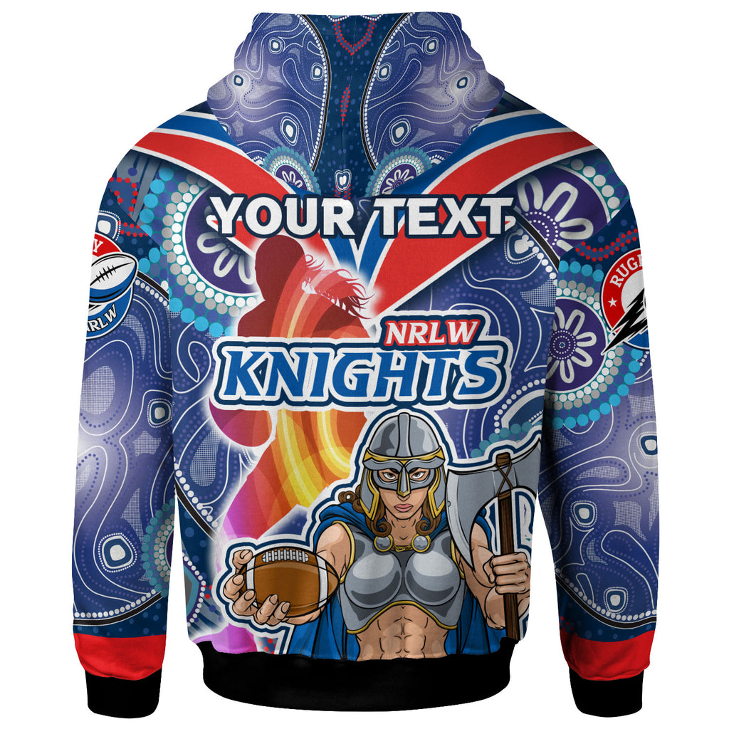 nrlw-knights-rugby-hoodie-custom-rugby-ball-indigenous-aboriginal-knights-women-hoodie