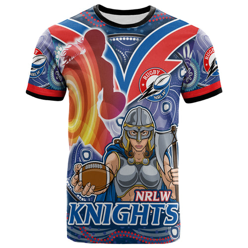 nrlw-knights-rugby-t-shirt-custom-rugby-ball-indigenous-aboriginal-knights-women-t-shirt
