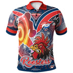 nrlw-roosters-rugby-polo-shirt-custom-rugby-ball-indigenous-aboriginal-roosters-women-polo-shirt