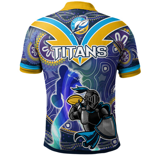 nrlw-titans-rugby-polo-shirt-custom-rugby-ball-indigenous-aboriginal-titans-women-polo-shirt