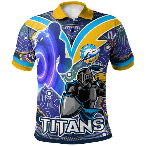 nrlw-titans-rugby-polo-shirt-custom-rugby-ball-indigenous-aboriginal-titans-women-polo-shirt