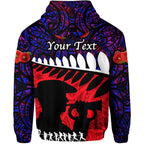 (Custom Personalised) New Zealand Maori ANZAC Zip Up And Pullover Hoodie Remembrance Soldier - Purple LT8
