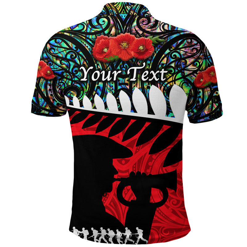 custom-personalised-new-zealand-maori-anzac-polo-shirt-remembrance-soldier-paua-shell