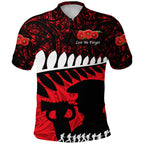 custom-personalised-new-zealand-maori-anzac-polo-shirt-remembrance-soldier-red