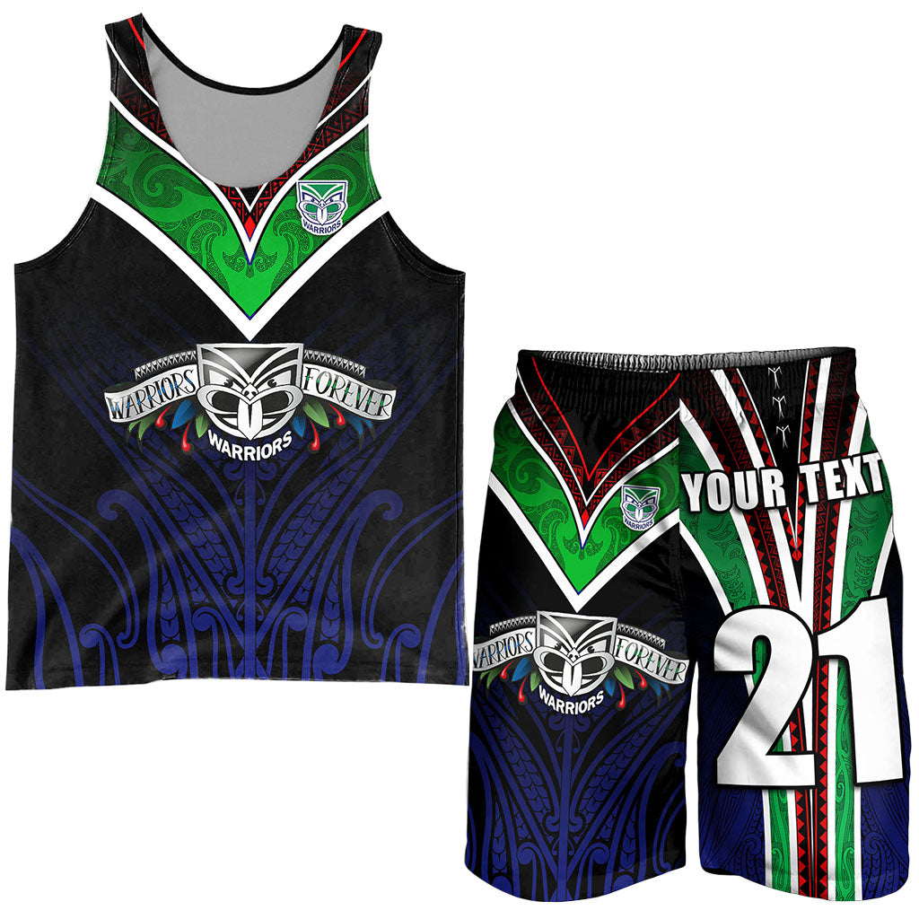 Custom Personalised New Zealand Warriors Combo Men Tank Top and Men Short The Warriors Special Maori Silver Fern Style LT9