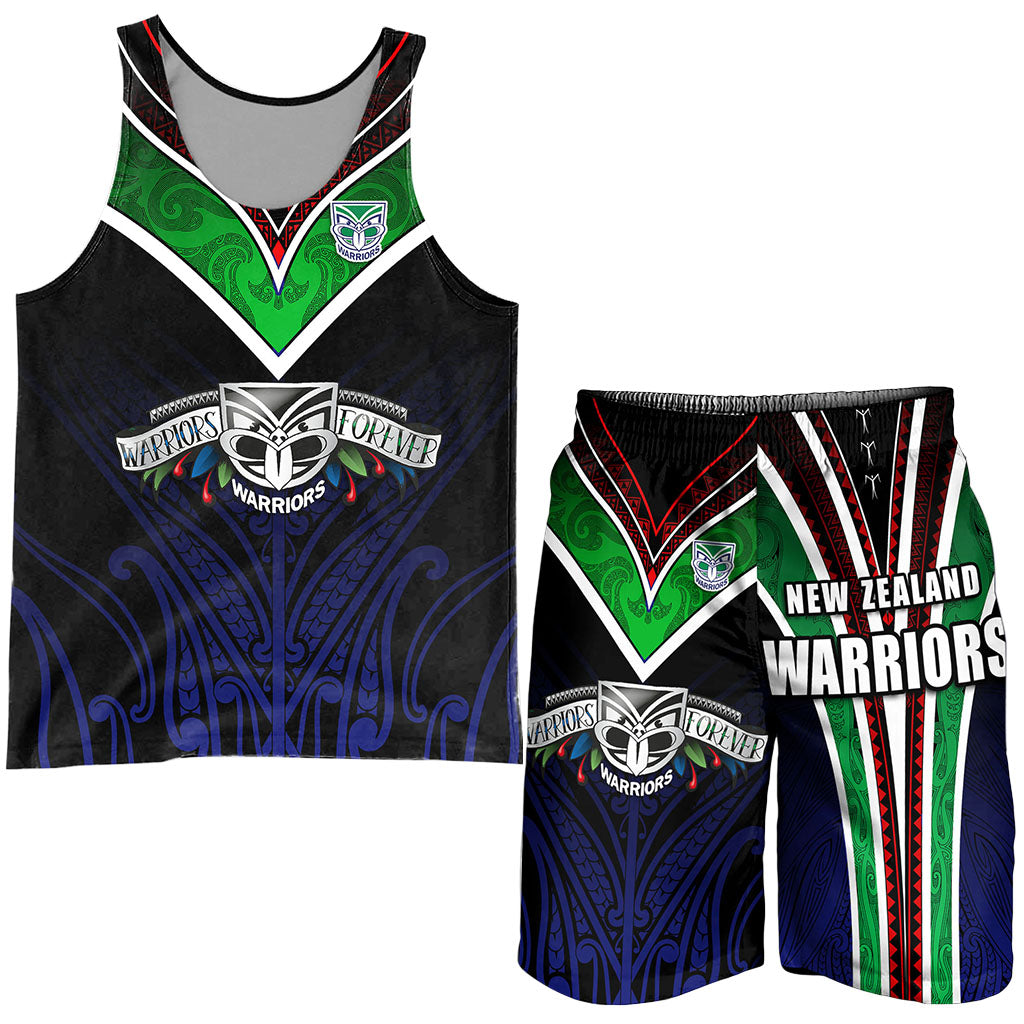 New Zealand Warriors Combo Men Tank Top and Men Short The Warriors Special Maori Silver Fern Style LT9