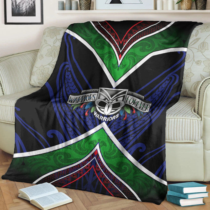 new-zealand-warriors-premium-blanket-the-warriors-special-maori-silver-fern-style