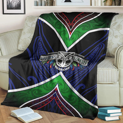 new-zealand-warriors-premium-blanket-the-warriors-special-maori-silver-fern-style