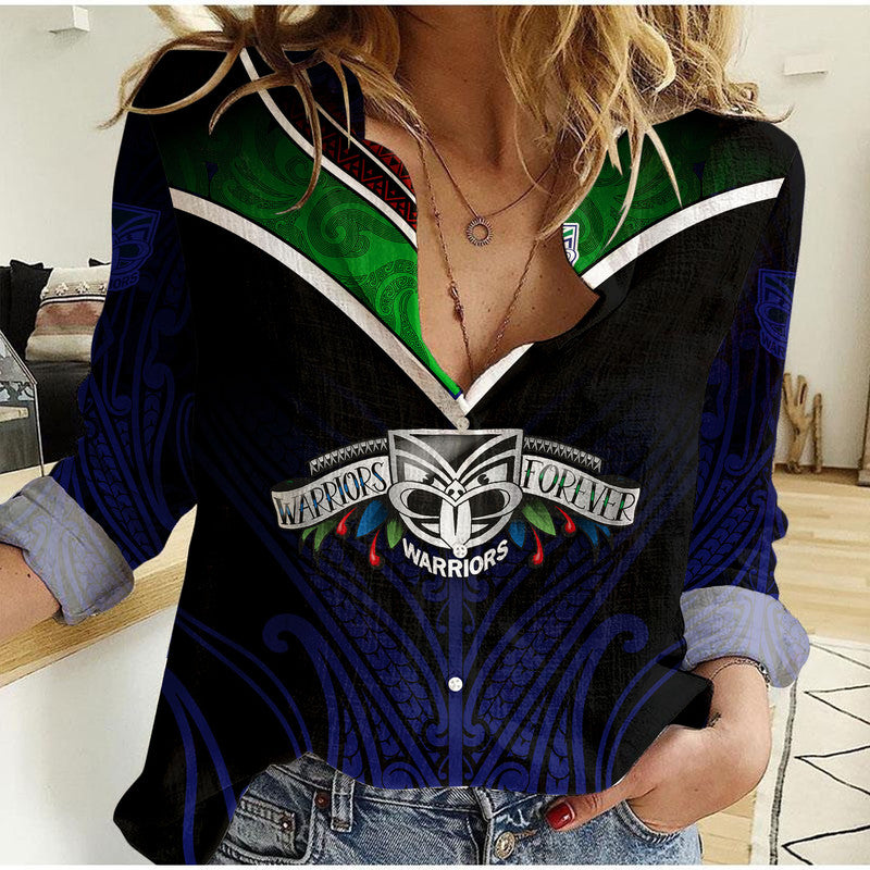 new-zealand-warriors-women-casual-shirt-the-warriors-special-maori-silver-fern-style