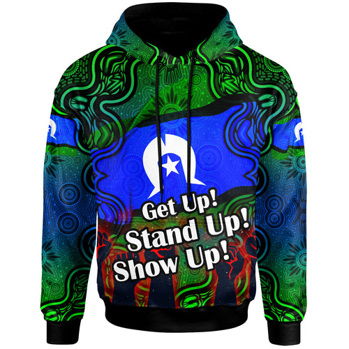 australia-naidoc-week-2023-hoodie-custom-black-raised-hands-with-aboriginal-inspired-patterns-hoodie