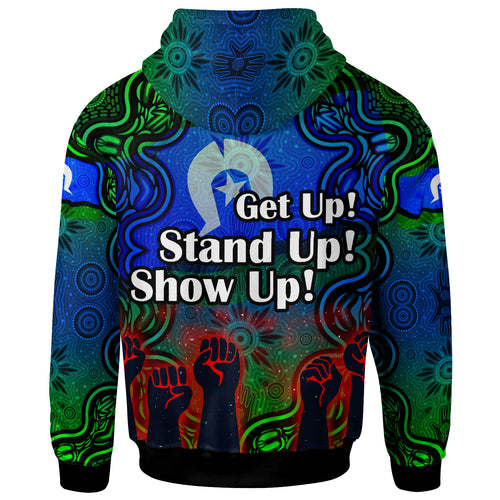 australia-naidoc-week-2023-hoodie-custom-black-raised-hands-with-aboriginal-inspired-patterns-hoodie