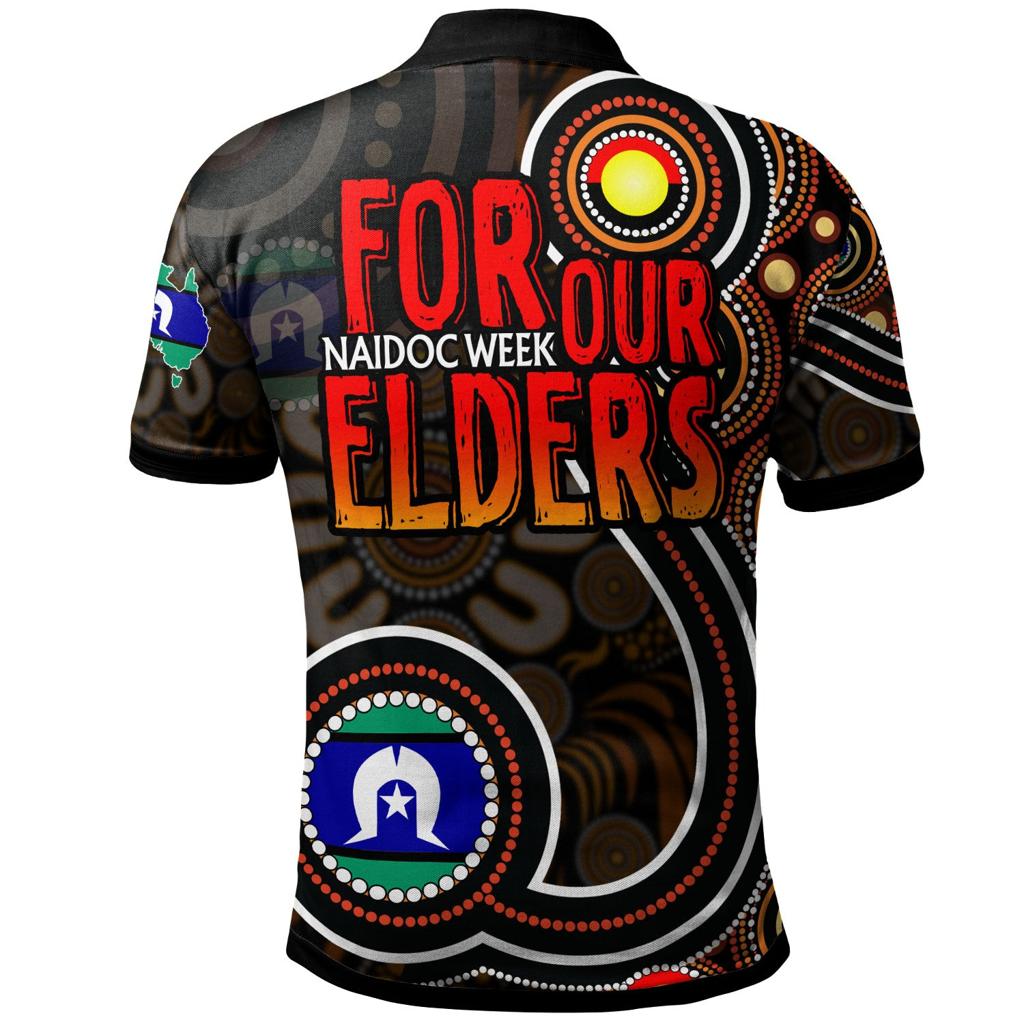 naidoc-week-2023-polo-shirt-custom-for-our-elders-aboriginal-inspired-dot-art-polo-shirt