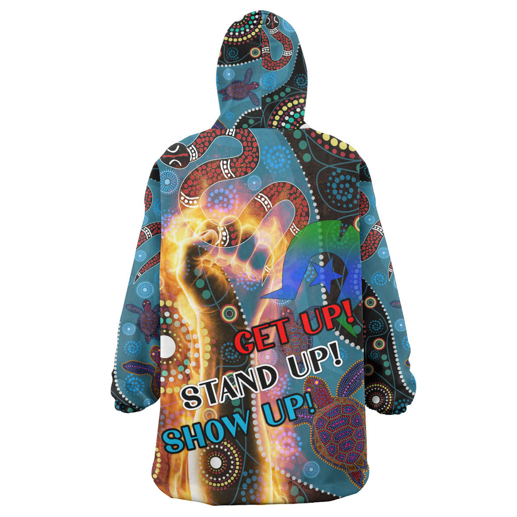 naidoc-week-2023-wearable-blanket-hoodie-custom-aboriginal-inspired-snake-patterns-wearable-blanket-hoodie