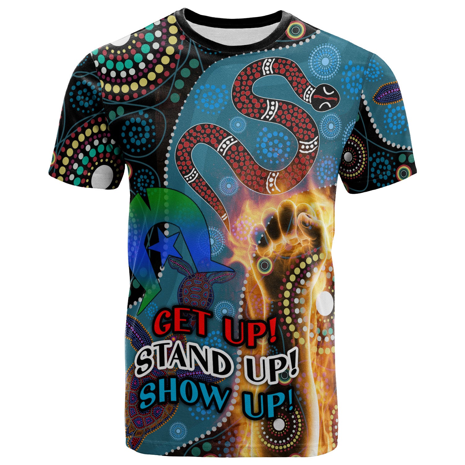 australia-naidoc-week-2023-t-shirt-custom-aboriginal-inspired-snake-patterns-t-shirt
