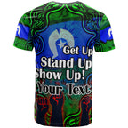 australia-naidoc-week-2023-t-shirt-custom-black-raised-hands-with-aboriginal-inspired-patterns-t-shirt