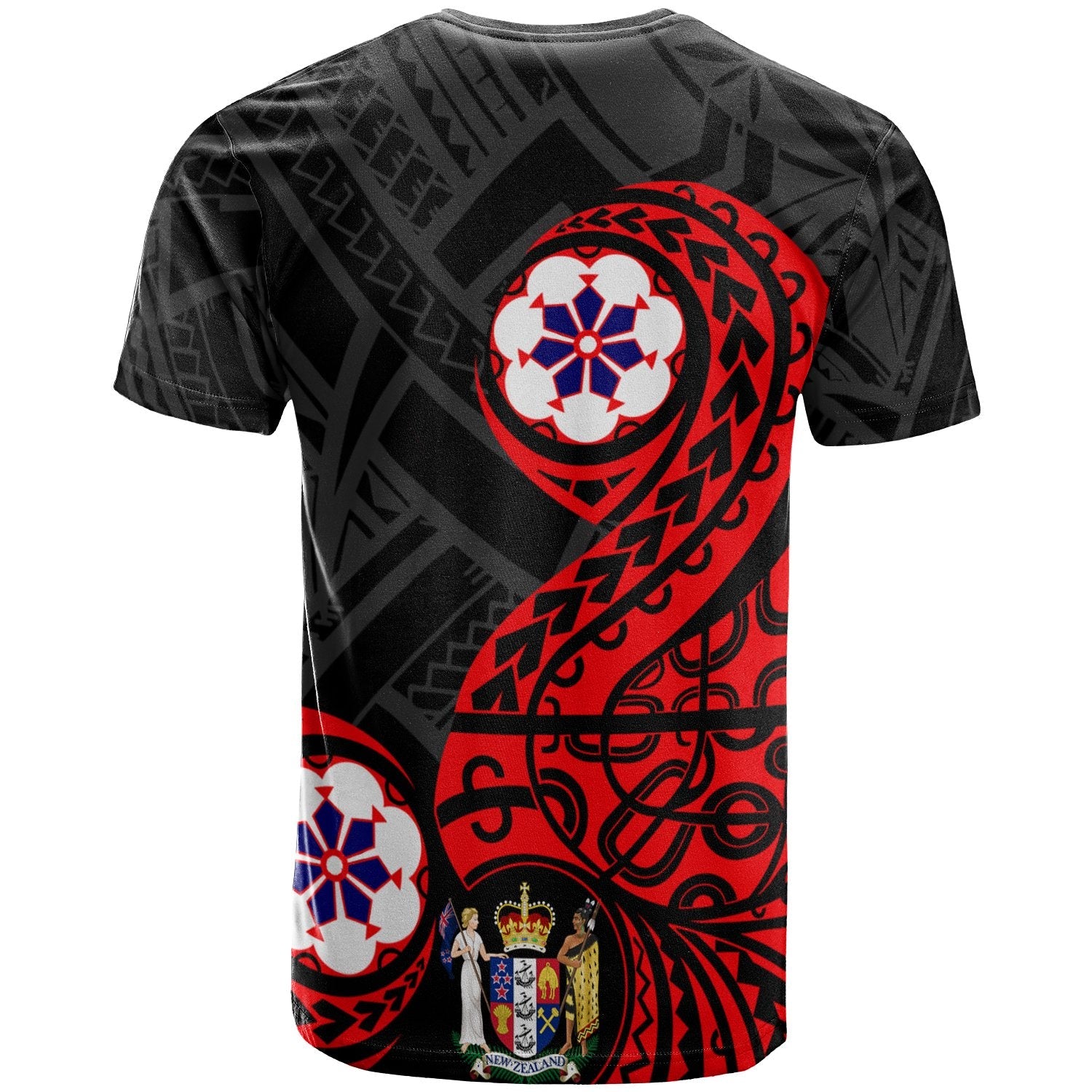 vibe-hoodie-new-zealand-t-shirt-maori-flower-pattern-tt-rdt9