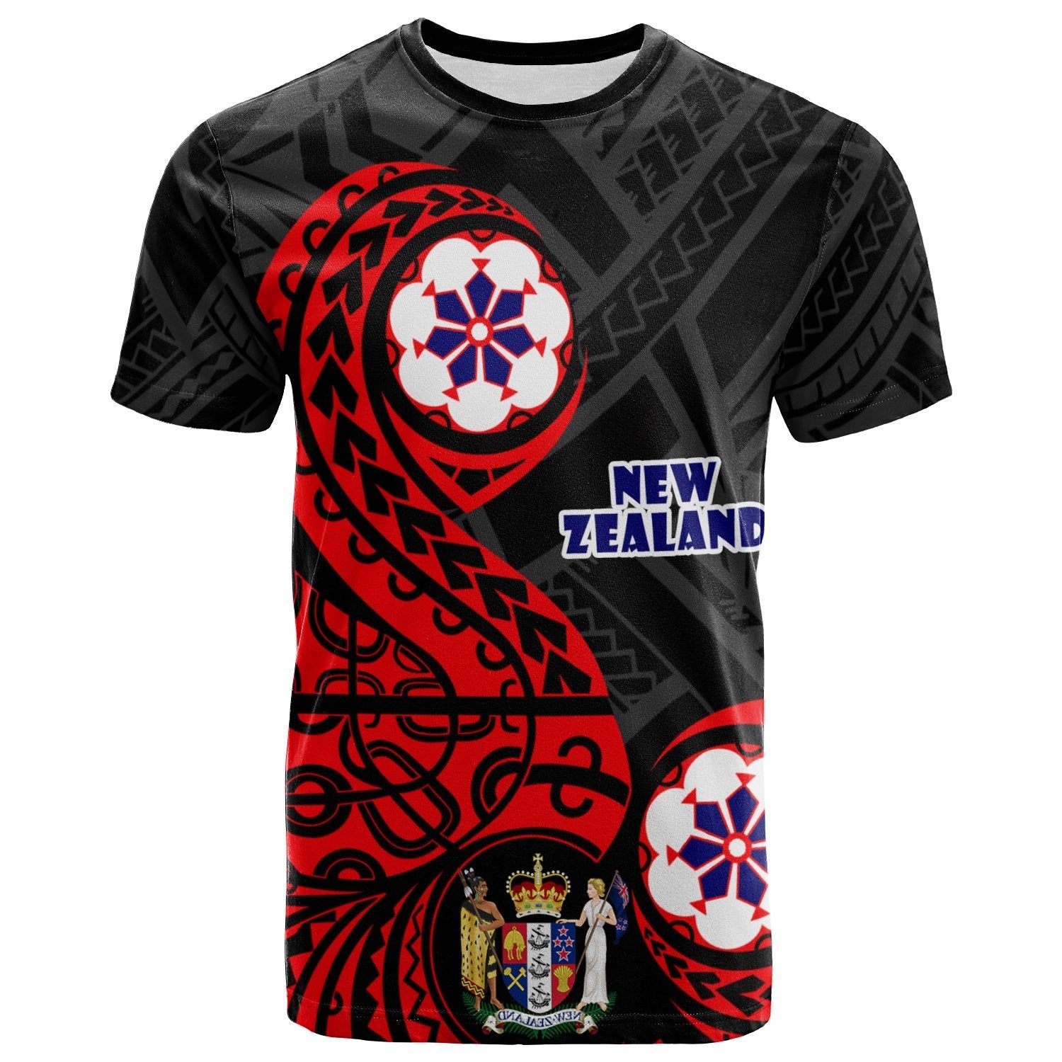 vibe-hoodie-new-zealand-t-shirt-maori-flower-pattern-tt-rdt9