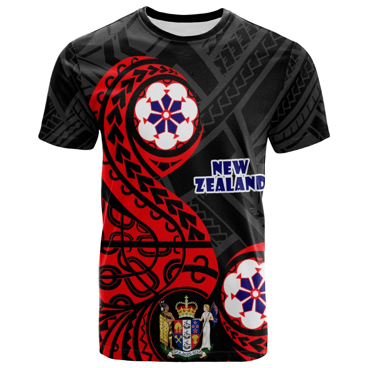 vibe-hoodie-new-zealand-t-shirt-maori-flower-pattern-tt-rdt9