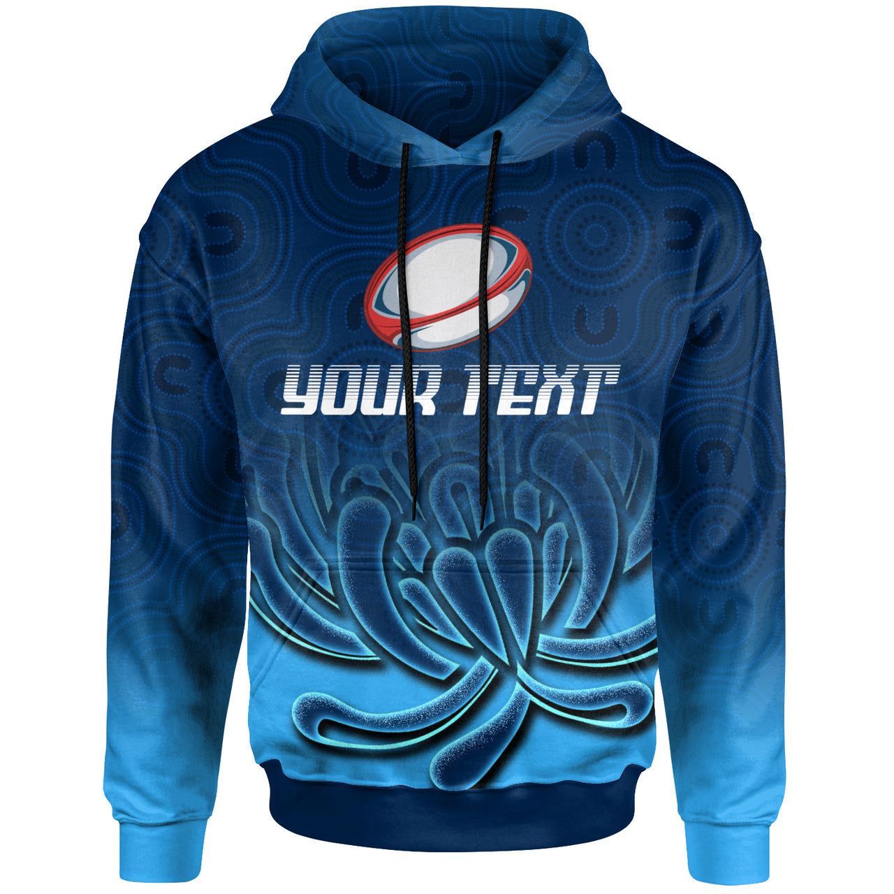 Waratahs Rugby Hoodie - Custom Australian Native Flowers Hoodie RLT13